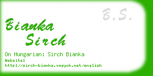 bianka sirch business card